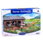Nádherná veľká farma so zvieratkami koník, ovečka, kravička 49 cm x 28 cm 